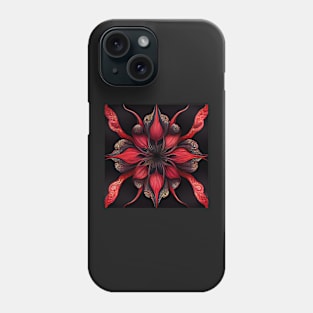 red and black flower 04 Phone Case