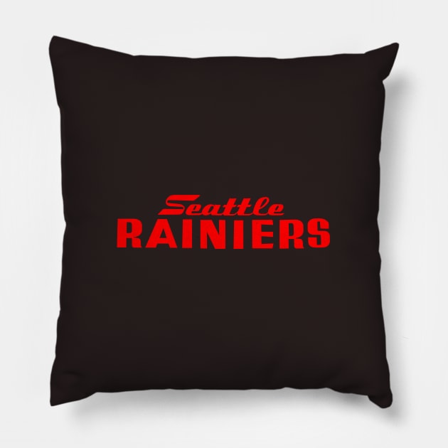 Defunct Seattle Rainiers Baseball 1951 Pillow by LocalZonly