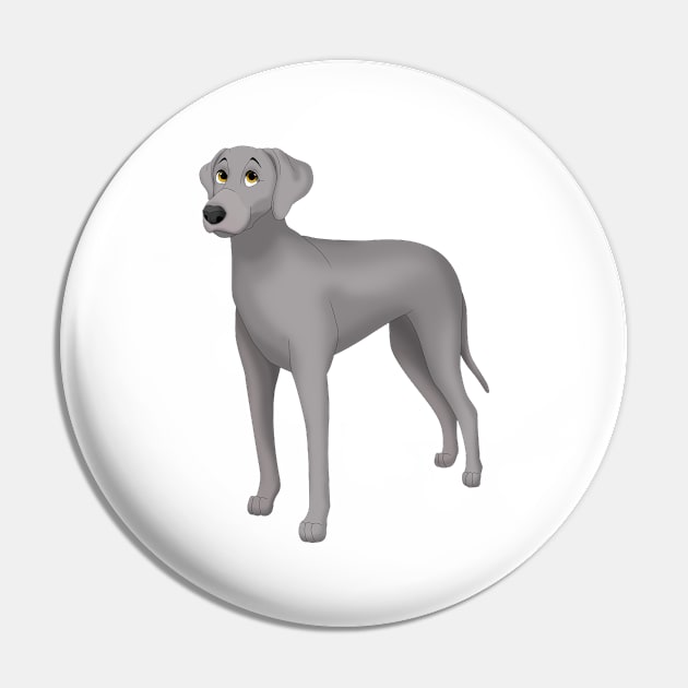 Weimaraner Dog Pin by millersye