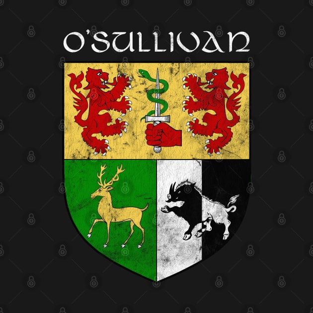 O'Sullivan / Faded Style Family Crest Design by feck!