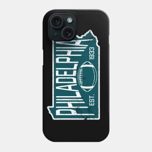 Philadelphia PA Football - Black Phone Case