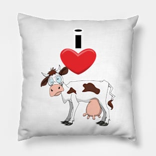 I Heart Cows Pillow