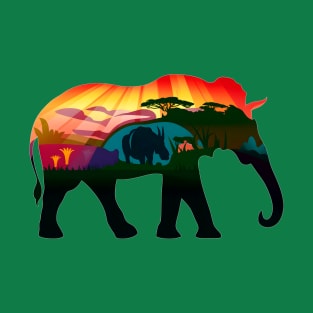 Elephants, wild life animals back to nature T-Shirt