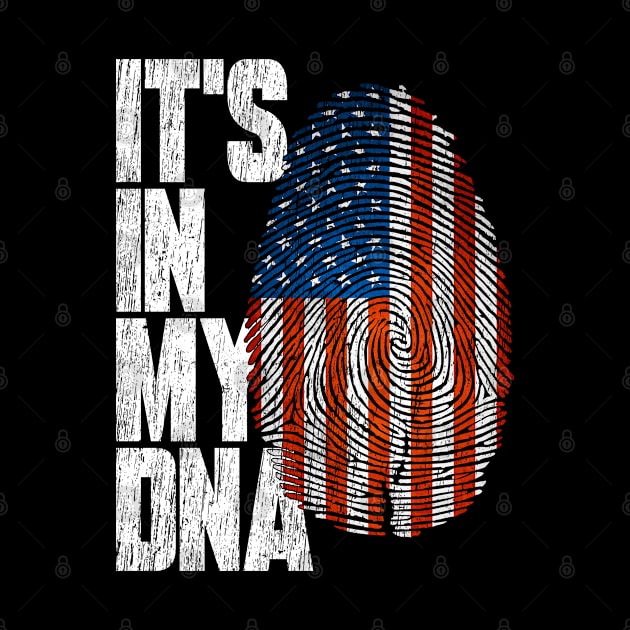 It's In My DNA American Shirt Proud Hispanic Gift USA Flag by heart teeshirt