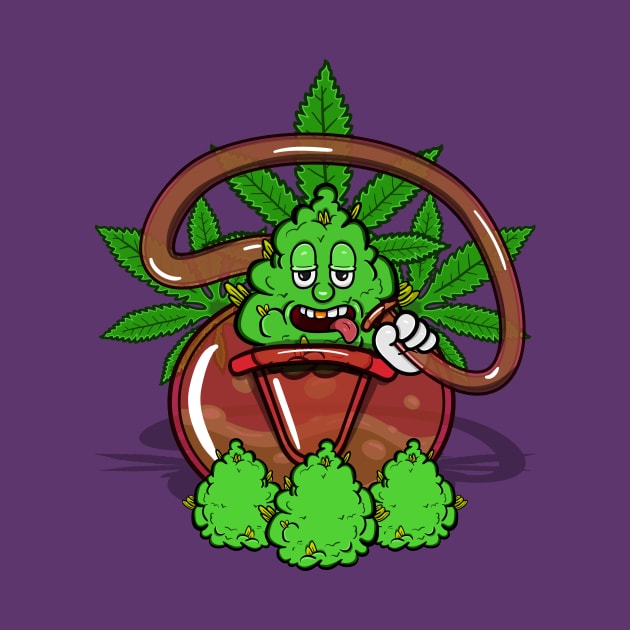 Weed Bud On Glass Bong and Marijuana by tedykurniawan12