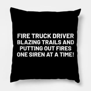 Fire Truck Driver Pillow