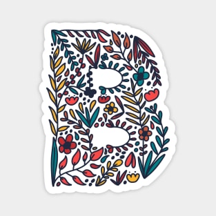 Tropical Letter B Magnet