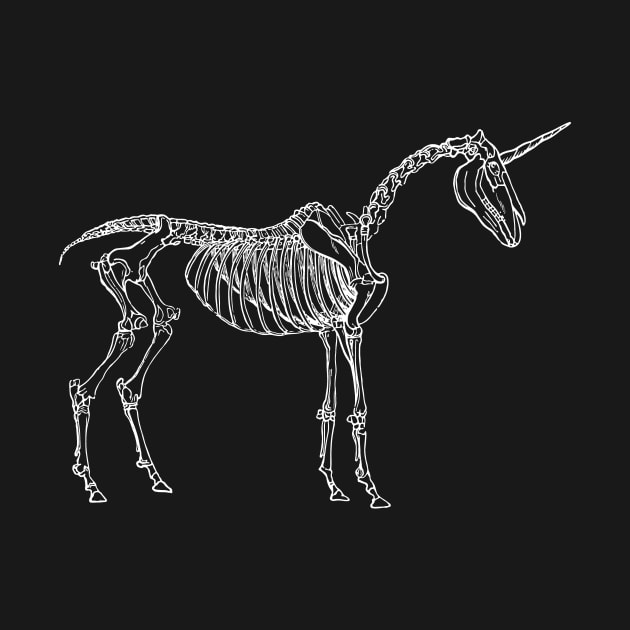 Unicorn Skeleton by tommartinart