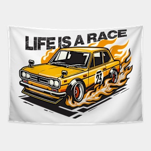 LIFE IS A RACE Tapestry