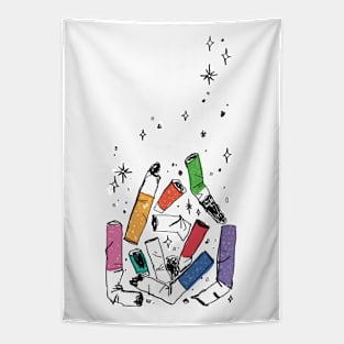 Colorful Cigarette Butts Tapestry