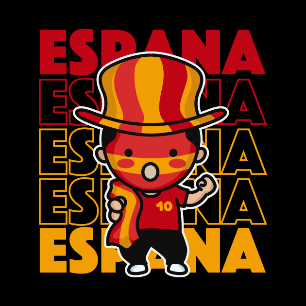 Spanish Football Fan // Kawaii Cute Spain Soccer Supporter by SLAG_Creative