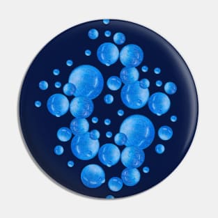 Blue bubbles Pin