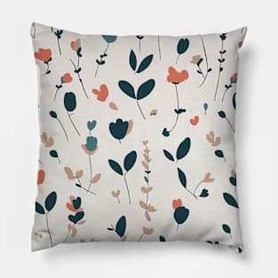 Floral Pattern Minimalistic: Elegant Petal Lines Pillow