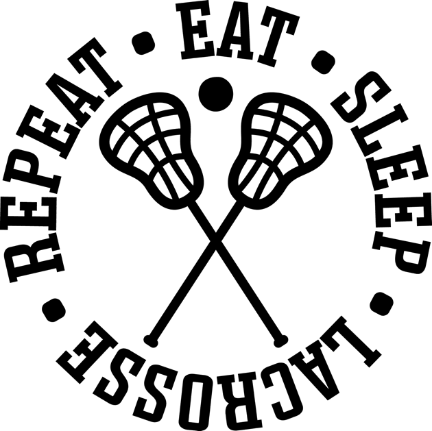 Eat Sleep Lacrosse Repeat Sport Cute Funny Kids T-Shirt by GlimmerDesigns