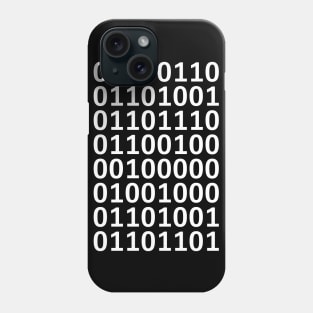 Secret Binary Code - Dark Phone Case