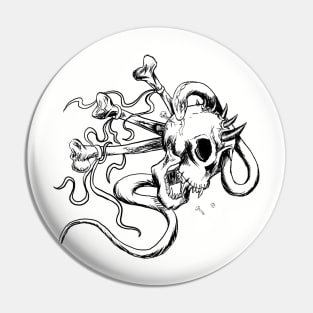 Serpent Skull Pin