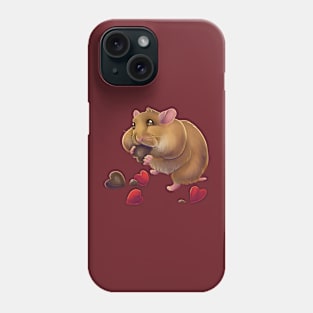 Valentine Chocolate Hamster - no text version Phone Case