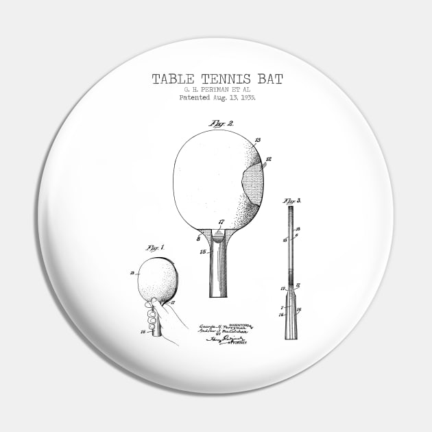 TABLE TENNIS BAT patent Pin by Dennson Creative