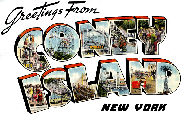 Greetings From Coney Island Kids T-Shirt by Pop Fan Shop