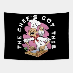 Chef's Buddy: Culinary Cockatiel Tapestry