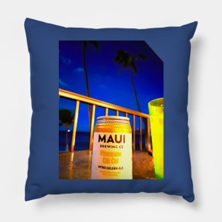 Hawaiian Sunset on the Deck Pillow