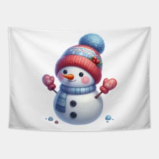 Cute Snowman Tapestry