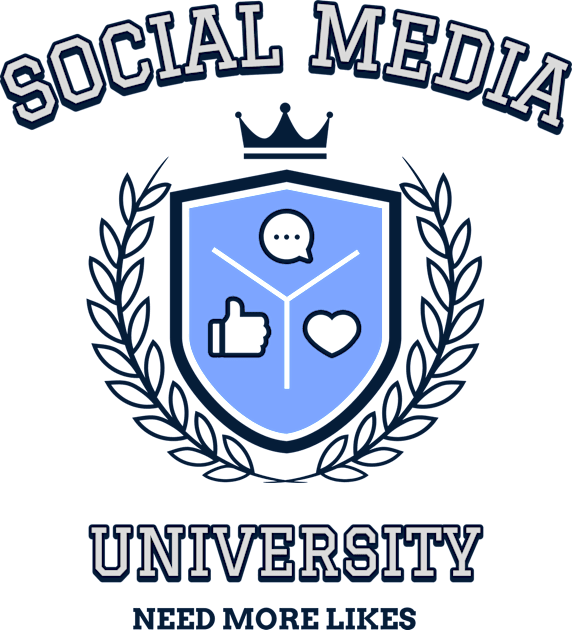 Social Media University Kids T-Shirt by Sanworld