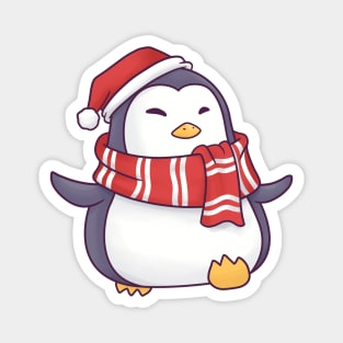 Cute Penguin in Santa Hat Magnet