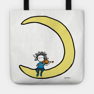 Moon and violin Tote