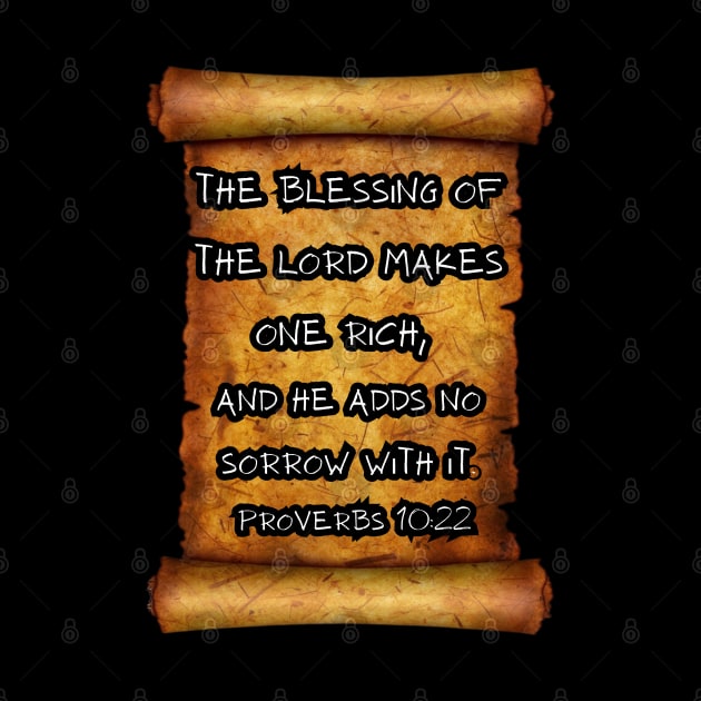 Blessing of the Lord makes one rich PROVERBS 10:22 ROLL SCROLL by Seeds of Authority