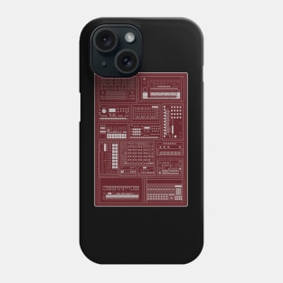 Drum Machine Synthesizer Collection for Electronic Musician Phone Case