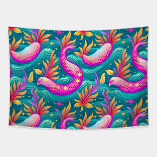 Oceanic Harmony, Abstract Marine Life Tapestry