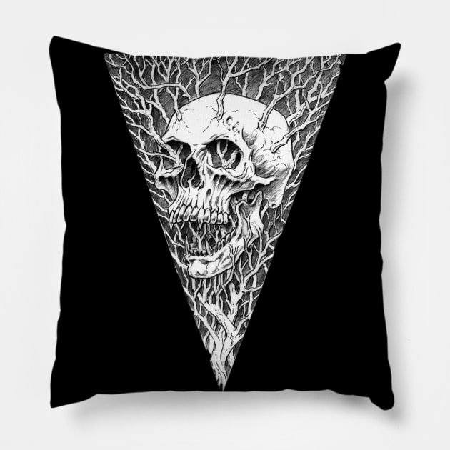 Screaming Skull Pillow by Paul_Abrams