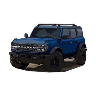 2021 Ford Bronco 4 Door Antimatter Blue T-Shirt