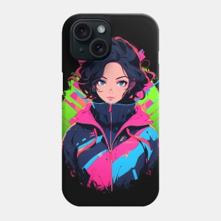 Neon Anime Girl Art – Anime Shirt Phone Case