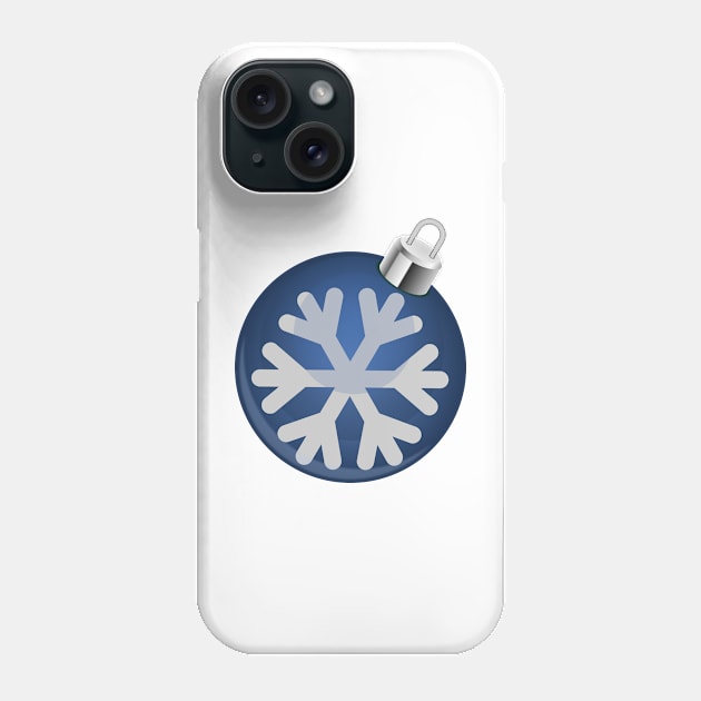 Blue Christmas bauble Phone Case by TyneDesigns