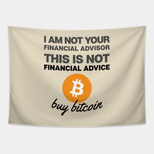 Bitcoin Not Financial Advice (light colors) Tapestry