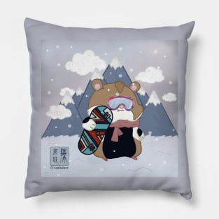 Snowboarding Hammy Pillow