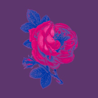 Bisexual Pride Vintage Flower Art T-Shirt