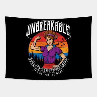 Unbreakable Bladder Cancer Warrior Tapestry