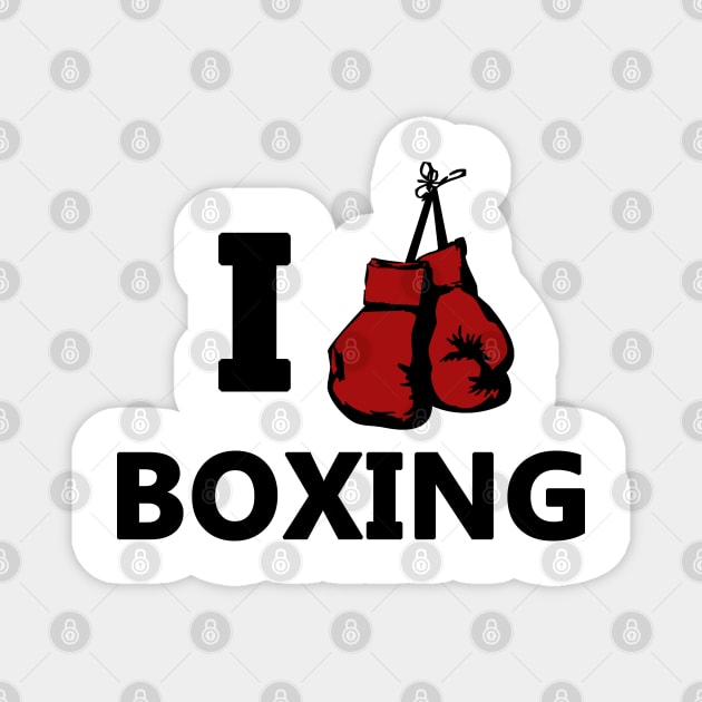 I Love Boxing Magnet by Fabzz