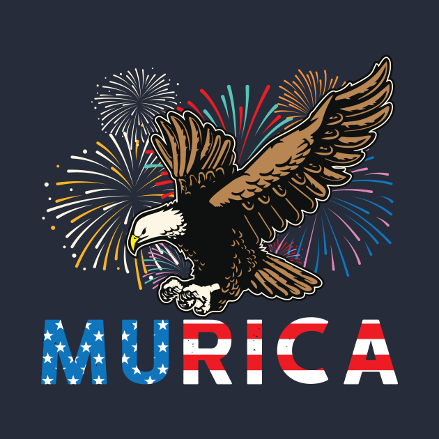 4th of July Eagle Freedom Murica Merica USA Independence Day by ghsp