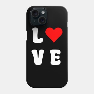 Love Red Heart White Phone Case