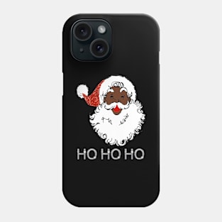 ho black santa claus christmas Phone Case