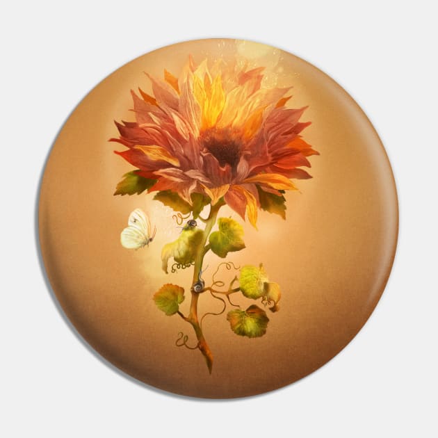 Autumn Flower Pin by DVerissimo