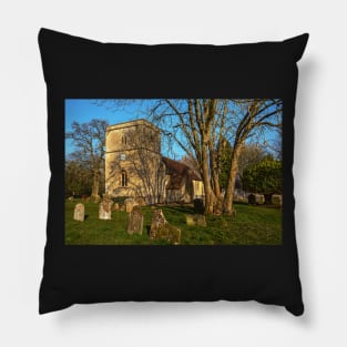 Chaddleworth  Church in Early Spring Pillow