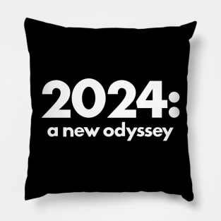 2024: A New Odyssey Retro Kubrick Scifi Vintage 2024 New Year Pillow