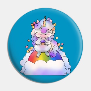 Kawaii Unicorn Cupcake Cloud (and Rainbow!) Pin