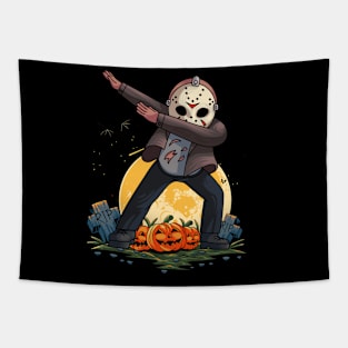 Dabbing Serial Killer Mask Halloween Tapestry