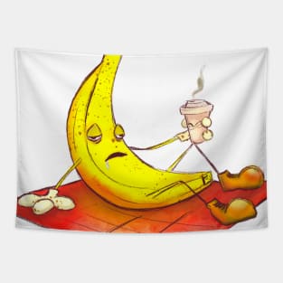 Banana with coffee Tapestry